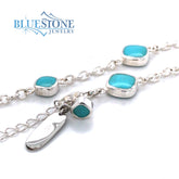 Sterling Silver Turquoise Bracelet- 8 Inches